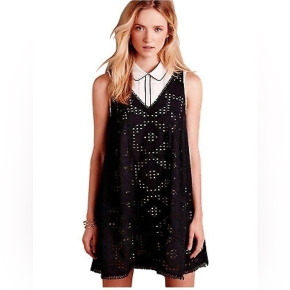 Anthropologie | MAEVE | Black Luci Eyelet Swing Dress - 🎉🎉HOST PICK🎉🎉